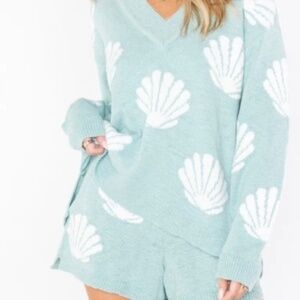 Show Me Your Mumu Gilligan Teal & Shell Lounge Set, XL